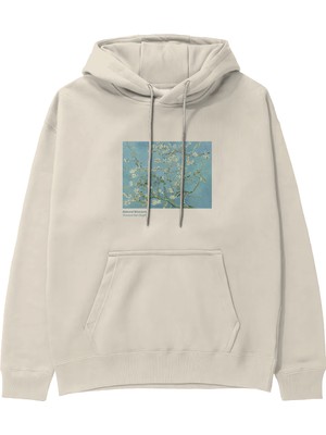 The Lucid Lab Almond Blossoms Hoodie - Krem