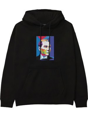 The Lucid Lab Atatürk Pop Art Hoodie - Siyah