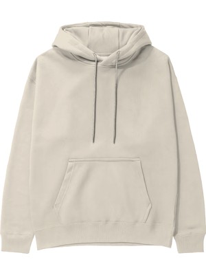 The Lucid Lab Basic Regular Fit Hoodie - Krem