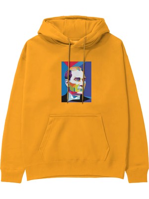 The Lucid Lab Atatürk Pop Art Hoodie - Turuncu