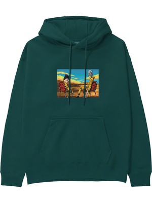 The Lucid Lab Breaking Bad / Rick And Morty Hoodie - Koyu Yeşil