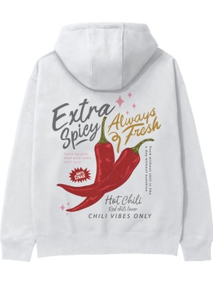 The Lucid Lab Chili Vibes Only Hoodie - Beyaz