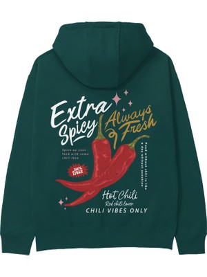 The Lucid Lab Chili Vibes Only Hoodie - Koyu Yeşil
