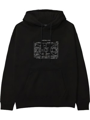The Lucid Lab Basketball Court Hoodie - Siyah