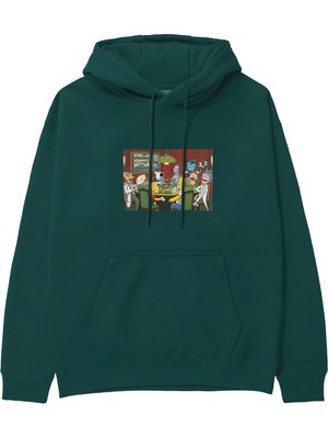 The Lucid Lab Champions League Poker Hoodie - Koyu Yeşil