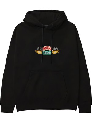 The Lucid Lab Central Perk / Friends Hoodie - Siyah