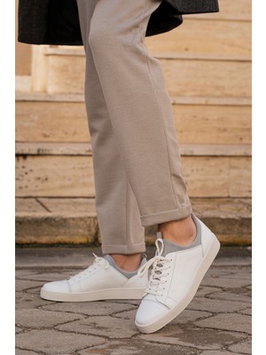 Panorama Düz Taban Hakiki Deri Erkek Sneaker