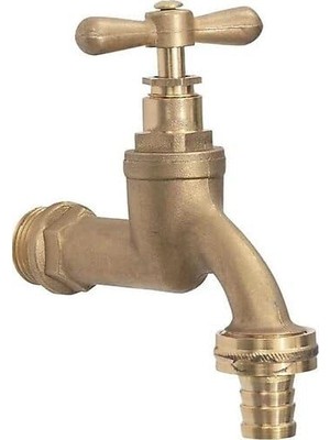 River 1/2 Sarı Rekorlu Musluk (Bahçe Lavabo Musluğu)