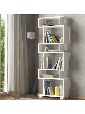 Dekorister Blok Kitaplık Beyaz