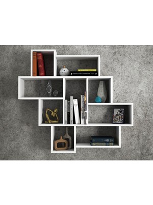 Dekorister Parola Duvar Rafı Beyaz