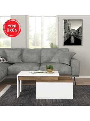 Dekorister Kolerado Orta Sehpa Beyaz-ceviz