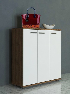 Dekorister Sinem Ayakkabılık Beyaz-ceviz