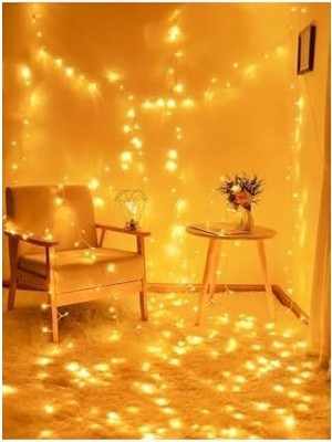 River 10 mt Yılbaşı LED Günışığı USB Girişli Dekorasyon Üç Kademeli, Sarı