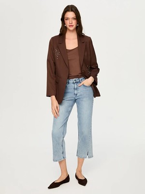 Faik Sönmez Taş Süslemeli Blazer Ceket S26CKT028