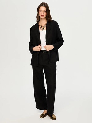 Faik Sönmez %100 Keten Astarsız Blazer Ceket S26CKT015