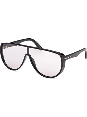 Tom Ford 1182 01A Unisex Güneş Gözlüğü Siyah Çerçeve UV 400 Filtreli Pembe Cam ile Şık Tasarım