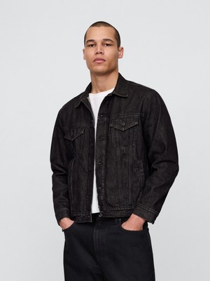 Gap Erkek Siyah Klasik İkon Denim Ceket