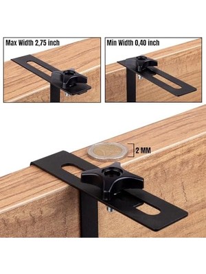 River Ayarlanabilir Kapı Arkası Askılık Metal (1 Adet) | 6 Kancalı Kapı Üstü Organizer | Montaj Gerektirmez Askı | Mont Çanta Havlu Anahtarlık Düzenleyici