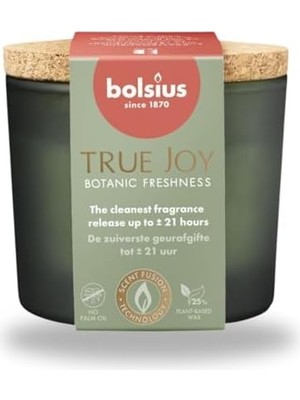 River Botanik Ferahlık Kokulu Kavanozda Mum – Mantar Kapaklı, Yeşil – 21 Saat Yanma Süresi – Doğal Bitki Bazlı – Scentfusion Teknolojisi ile Etkili Koku Yayılımı