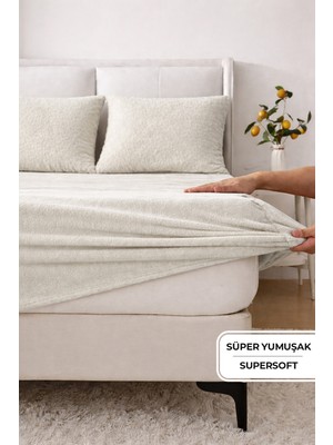 Evien Home Süper Yumuşak Flanel Wellsoft Lastikli Çarşaf Seti Tek/çift Kişilik Bej
