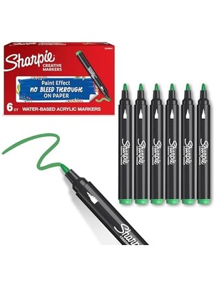 River Akrilik Markör, Yuvarlak Uç, Zümrüt Yeşili