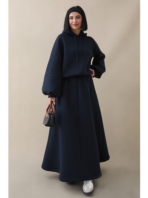 inStyle Balon Kol Sweat Etekli Lacivert Takım