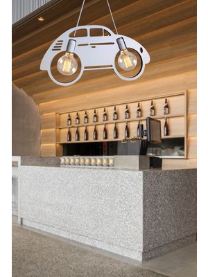 Allians Modern Rustik Sarkıt Avize, Şık ve Dekoratif Genç-Çocuk Odası Aydınlatması