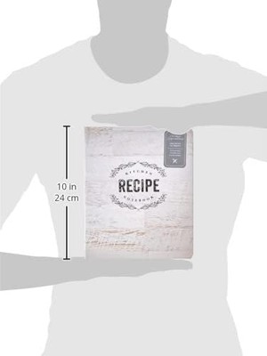 River C.r. Gibson Ahşap Panel Rustik Spiral Tarif Günlüğü, 100 Sayfa, 18,4 cm x 22,8 cm (QMR-18687)