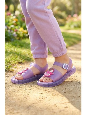 Gezer Prenses Kız Çocuk Yazlık Airblow Bilekten Tokalı Ayarlanabilir Rahat Işıklı Taban Günlük Sandalet