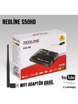 Redline S50 HD Mini Uydu Alıcı Full HD Görüntü Kalitesi Wi-Fi ve HDMI Bağlantı Özellikleri
