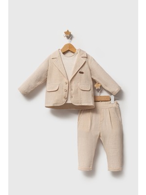 Tongs Baby Erkek 6-24 Ay Stylısh And Comfy 3lü Takım - Bej - 18 - 24 Ay Bej
