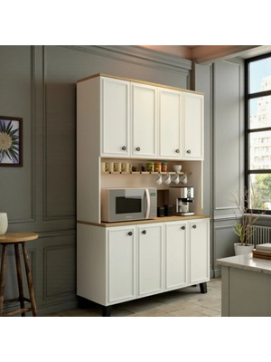 Misterium Zen Mutfak Mikrodalga Bölmeli Kahve Köşesi - Beyaz