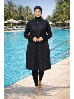 Tesmay Büyük Beden Hızlı Kuruyan Kumaş Kadın Tesettür Mayo 3033
