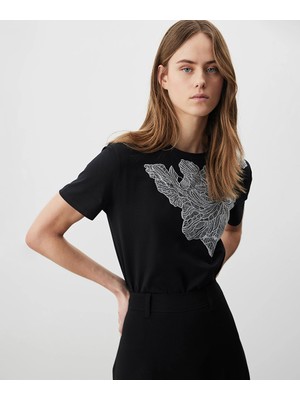 Miss İpekyol Dantel Aplikeli Tişört IS1260070039001