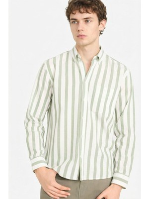 DeFacto %100 Pamuk Çizgili Gömlek  (26 Sp)