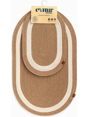 Evnur Home Hasır Klozet Takımı 2\'li Oval