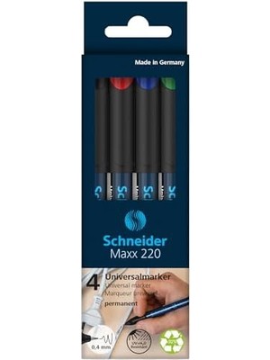 River 220 S -Keçe Kalem (Kalıcı) 4'lü Kılıf Siyah/kırmızı/mavi/yeşil