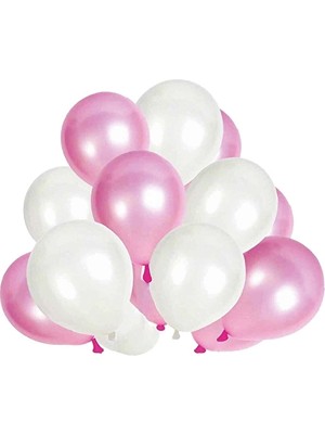 2 Adet Balonevi Kız Bebek Lüks Balon Seti 30 cm 8'li