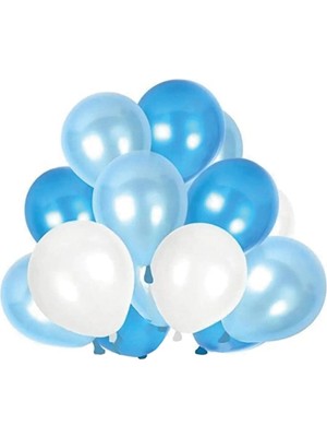 2 Adet Balonevi Erkek Bebek Lüks Balon Seti 30 cm 8'li