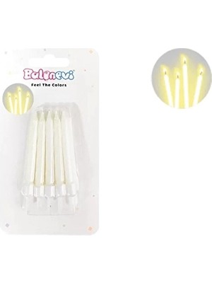 3 Adet Balonevi Karanlıkta Parlayan Mum 10'lu