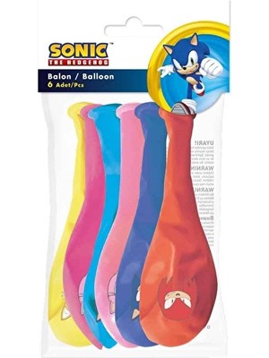 2 Adet Balonevi Sonic Balon 6'lı