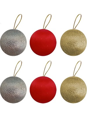 KİKA 4 Adet Kika Asorti Ağaç Süsleme Topları 4 cm 6'lı