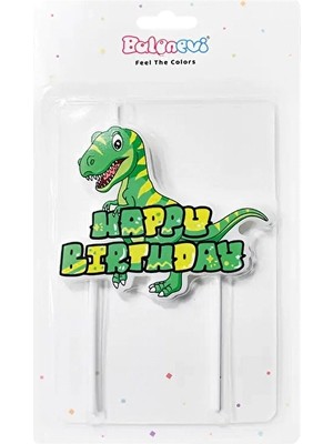 3 Adet Balonevi Dinazor Şekilli Happy Birthday Mum