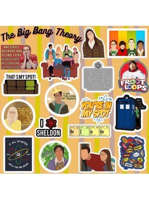 River The Big Bang Theory Seti | Laptop Notebook Telefon Etiket