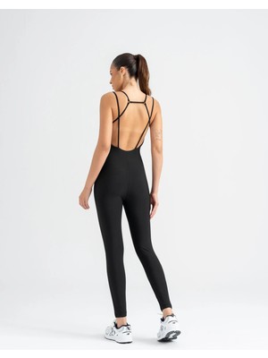 Lismina Seul Siyah Spor Tayt Tulum