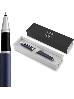 River Im Koyu Mavi Krom Tasarımlı Roller Kalem, Ince Uç, Siyah Mürekkep (1931661)