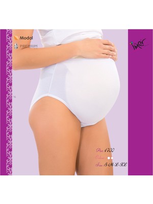 İmer Kadın Modal Hamile Külot Beyaz Renk Yumuşak Dokulu Nefes Alabilir Gün Boyu Konfor