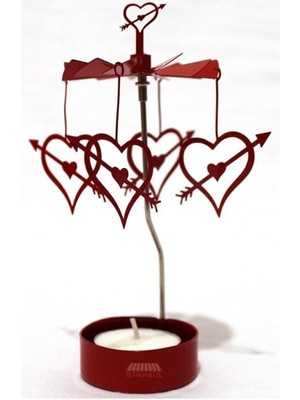 River Isı Ile Dönen Kalp Mumluk Seti (Kırmızı)