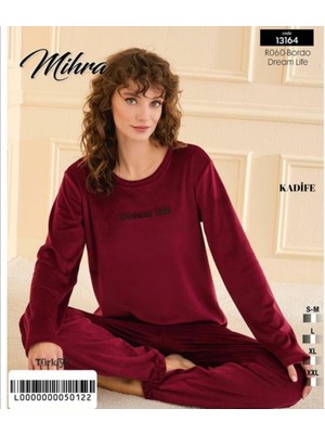 Mihra Kadife Uzun Kol Pijama Takımı