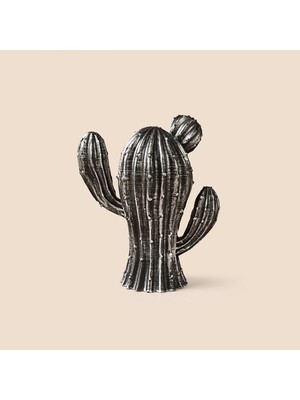 Matmel Deco Kaktüs Dekoratif Obje - Siyah / Gümüş